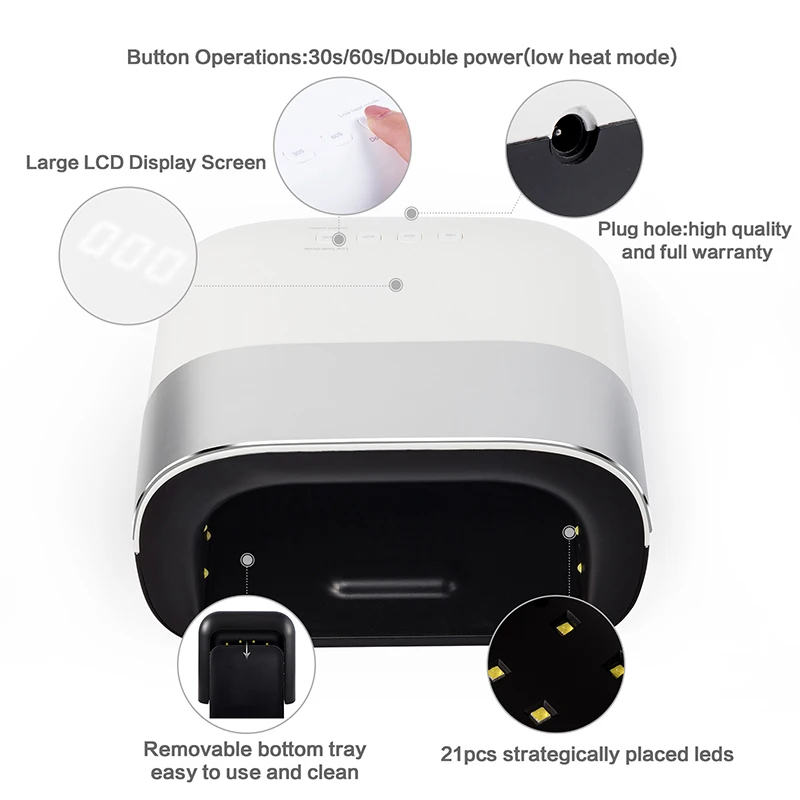 УФ лампа для сушки ногтей 48 Вт с таймером|Принадлежности дизайна ногтей| |