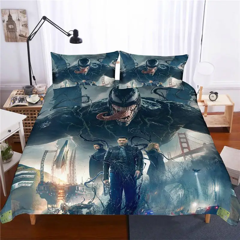 2 Супергерои Marvel, 3D печать, постельные принадлежности, Deadpoo, одеяла, комплекты постельного белья, пододеяльник, AU EU AU, 13 размеров, постельное белье, venom - Цвет: 2