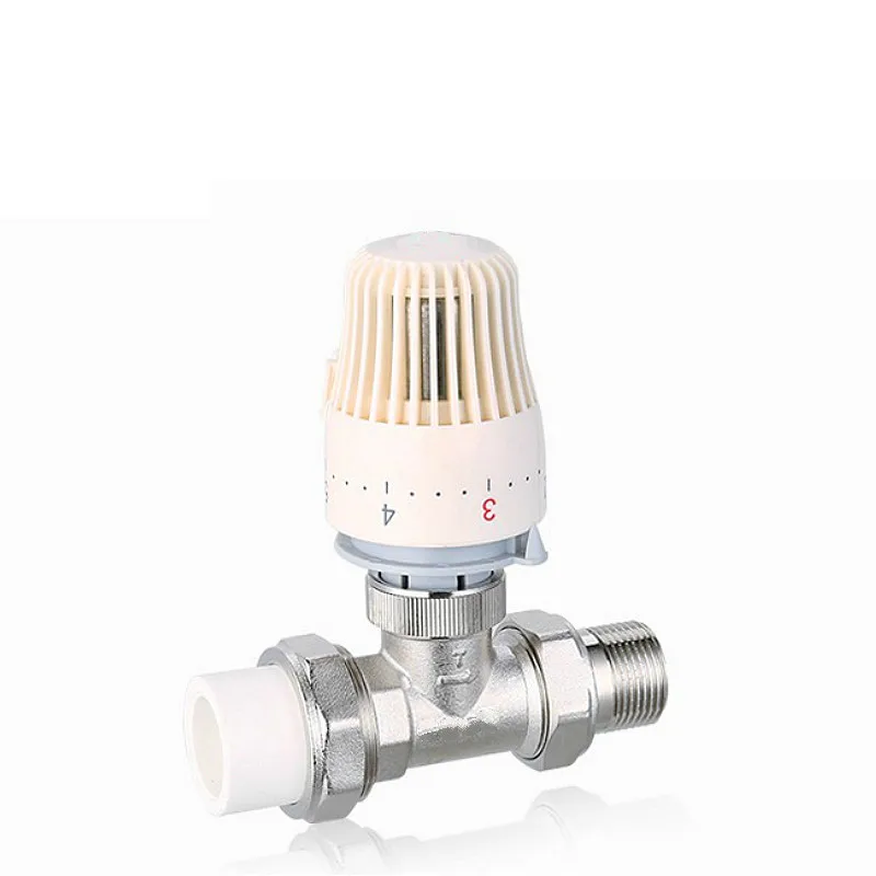 2-Way brass thermostat radiator control valve straight DN20*1/2 DN25*3/4 PPR Thermostatical Radiant Floor Heating | Обустройство дома