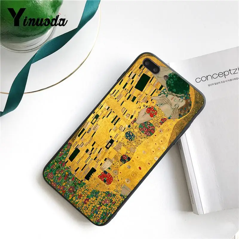 Yinuoda Gustav Klimt ТПУ черные аксессуары для телефонов Чехол iPhone 8 7 6 6S Plus X XS MAX 5 5S SE XR 10