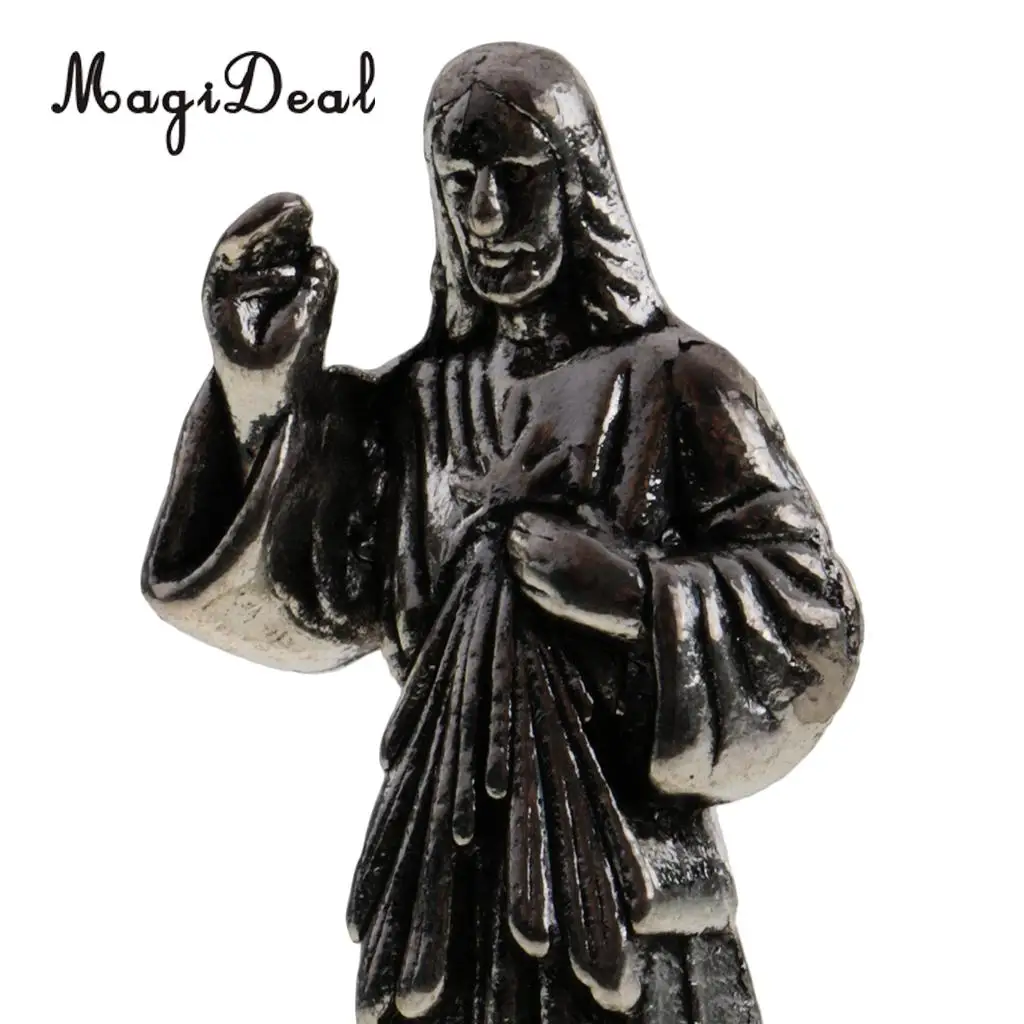Религиозная Статуэтка MagiDeal Mini Jesus 5 см серебряная Магнитная статуя | Дом и сад