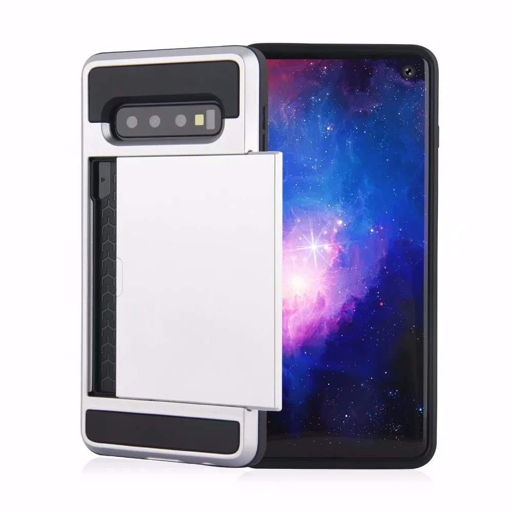 Чехол для samsung Galaxy S10 Plus Hybrid Armor, чехол для S10 E S10 Lite, держатель для кредитных карт, чехол с отделением для карт, задняя крышка