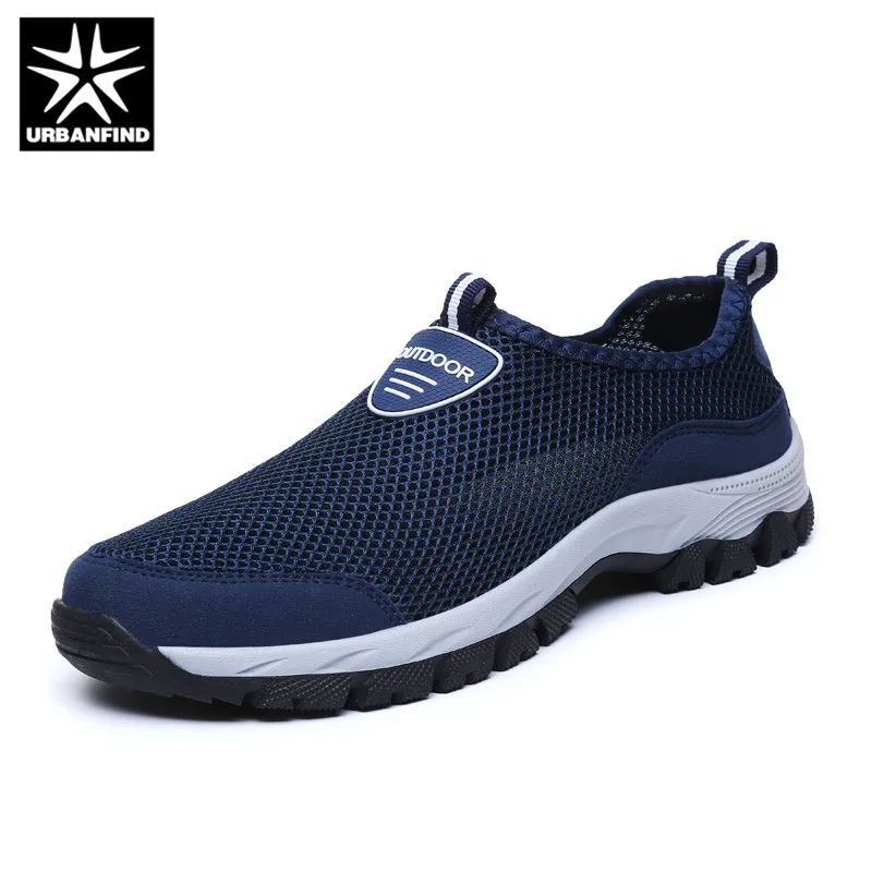 URBANFIND 2019 Men Summer Comfortable Casual Shoes Slip-on Breathable Air Mesh Flats Trainers Sneakers Water Loafers 39-49 | Обувь