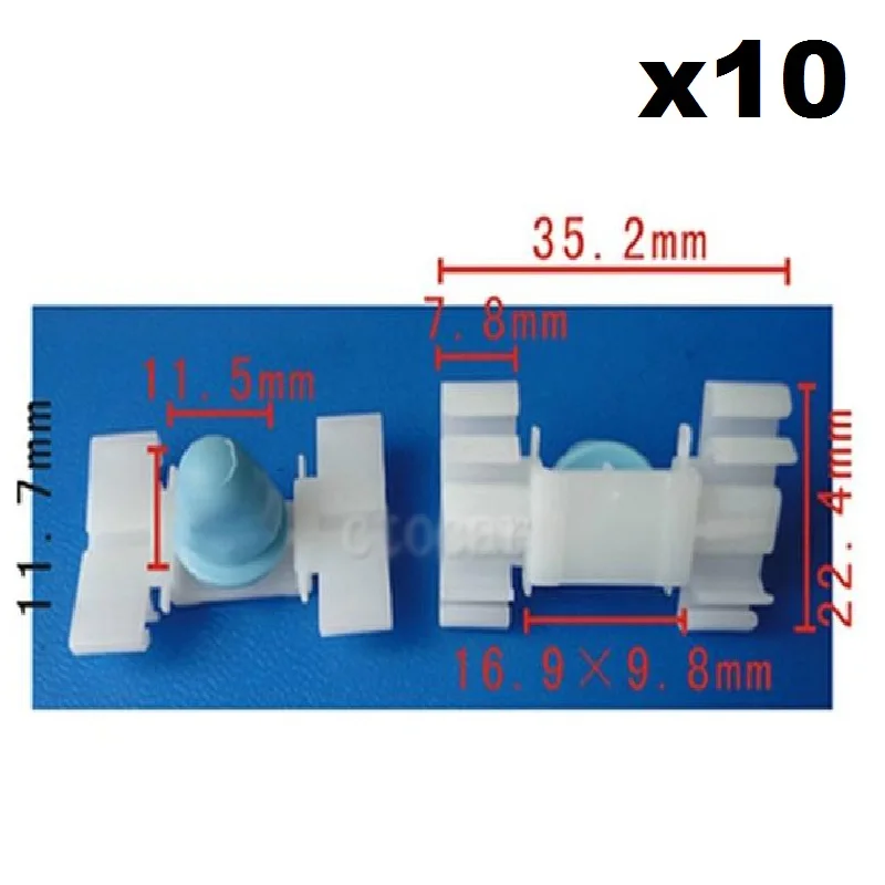 

10pcs Trim Moulding Retainer Clip Fastener 11mm Length Rubber Boots for BMW