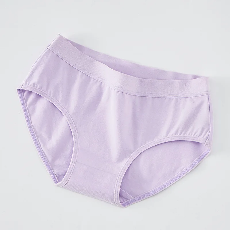 Purple Женские трусики, хлопковое нижнее белье для женщин,, низкая талия, дышащие, антибактериальные, женские трусы, брендовые, качественные трусы, 1 шт - Цвет: Purple