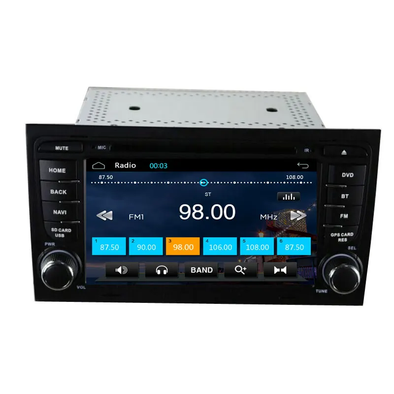 Емкостный сенсорный экран Авторадио автомобильный DVD стерео GPS для Audi A4 2002 2008