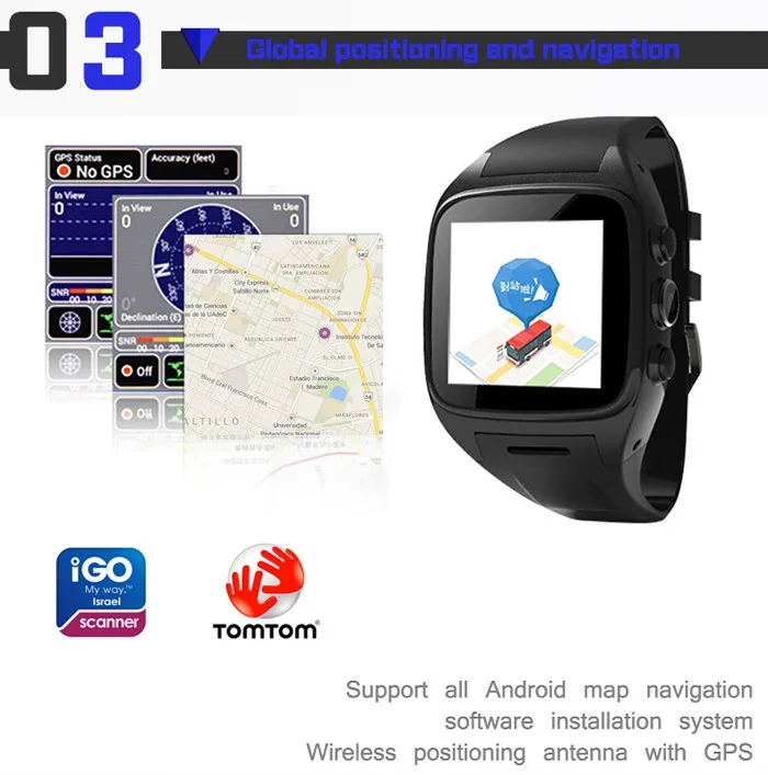 X01 Смарт-часы MTK 6572 двухъядерный экран 1,5" 512 МБ ОЗУ 4 Гб ПЗУ sim-карта Android 5,1 Bluetooth 3g wifi камера gps PK ZGPAX S8