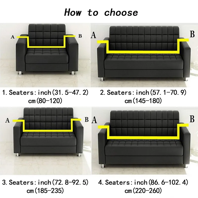Urilk Elastic Sofa Cover Slipcovers Cheap Cotton Covers For Living Room Slipcover Couch 1/2/3/4 Seater | Дом и сад