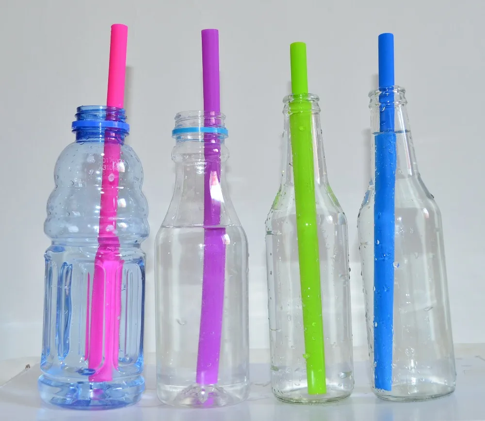 FDA 25CM Reusable Silicone Drinking Straws for Home Party Bar Accessories 10 Inch Long Flexible Replacement | Дом и сад