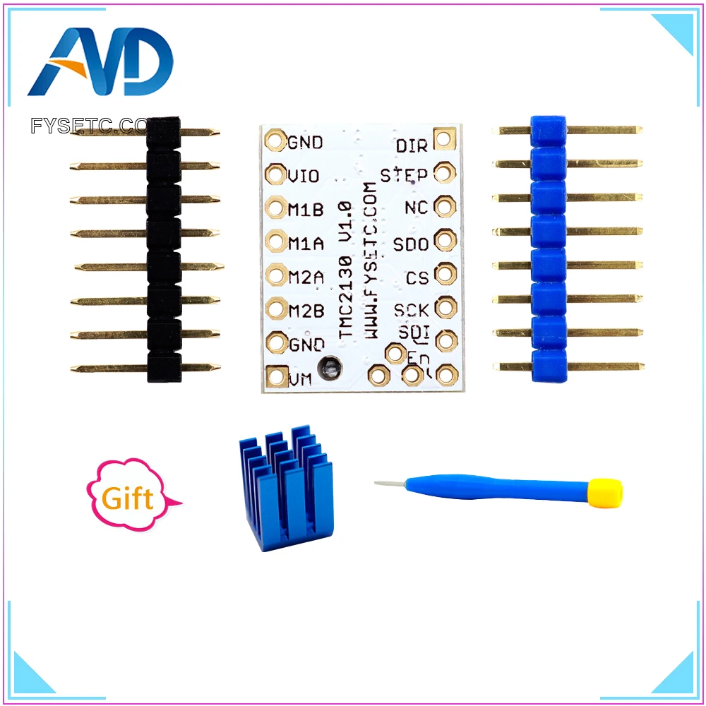 1 шт. TMC2130 V1.0 Новый V1.1 Stepstick Драйвер шагового двигателя SPI с теплоотводом ультра