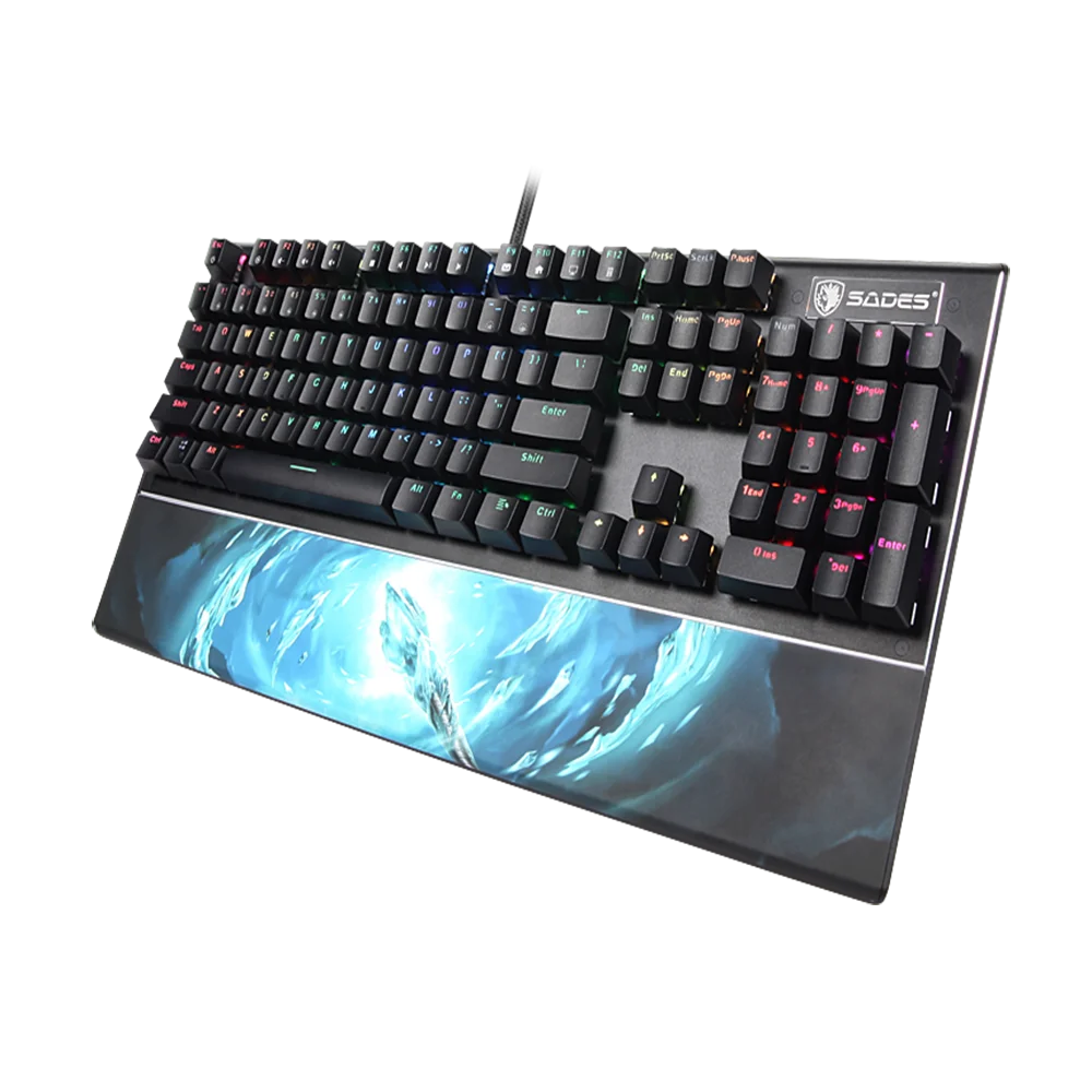 SADES Механическая игровая клавиатура с 104 клавишами USB Wried LK Blue Switch наручные часы
