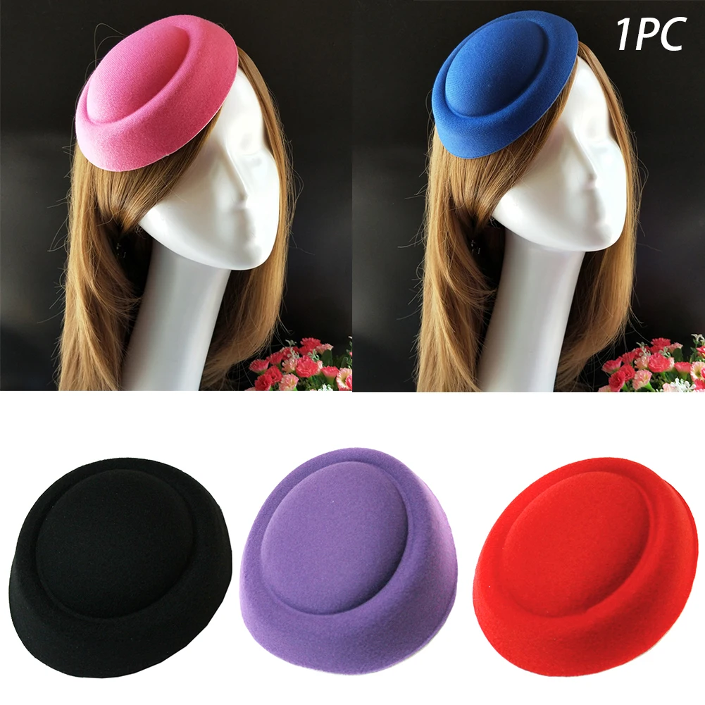 DIY Ремесло Свадьба хозяйка фетровые мини аксессуары для волос Millinery Pillbox Шляпа заколка для волос берет чародей база для женщин Ретро чародей