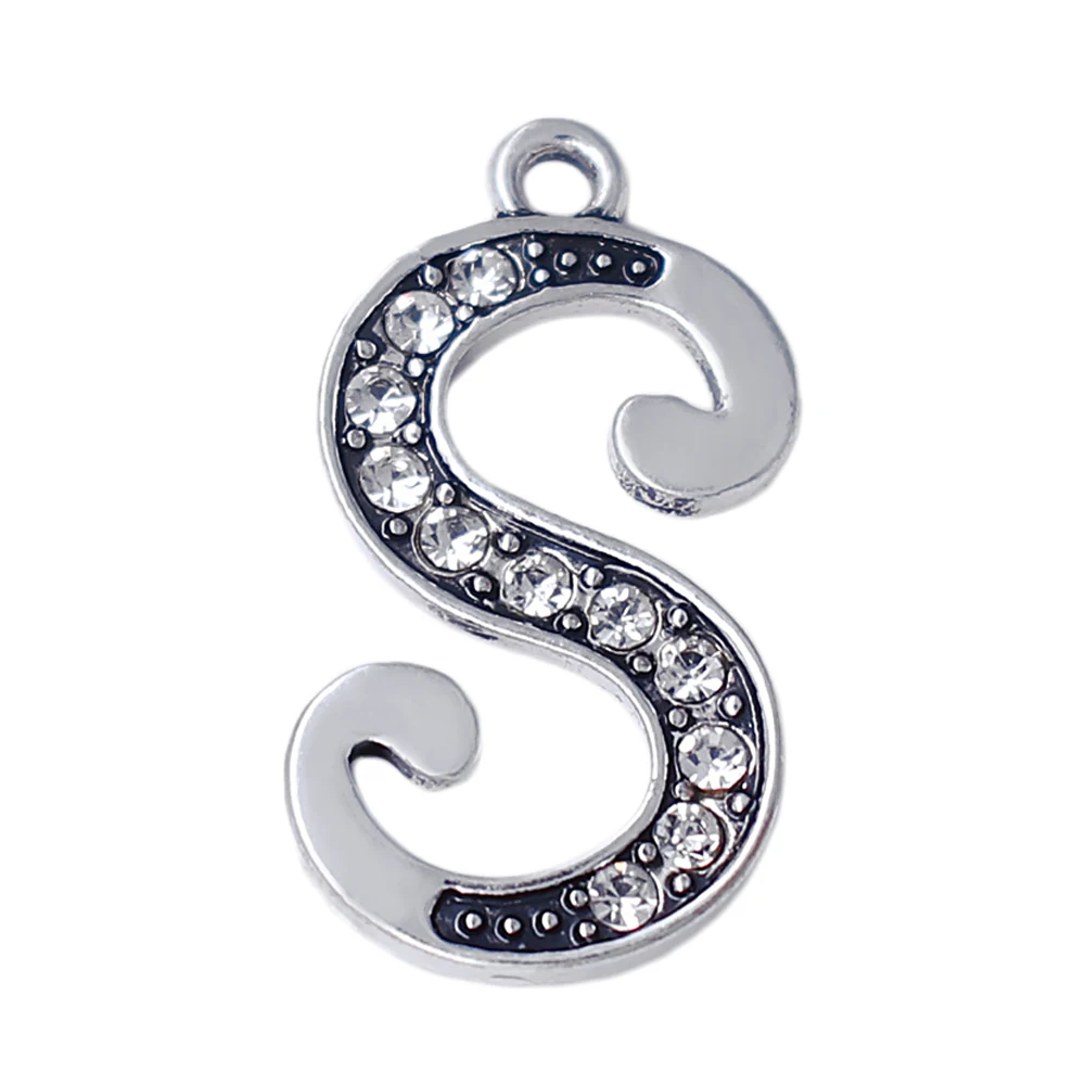 Подвеска в виде змеи с буквами S 26 Английских Букв|metal pendant|charm alphabetcrystal charms |