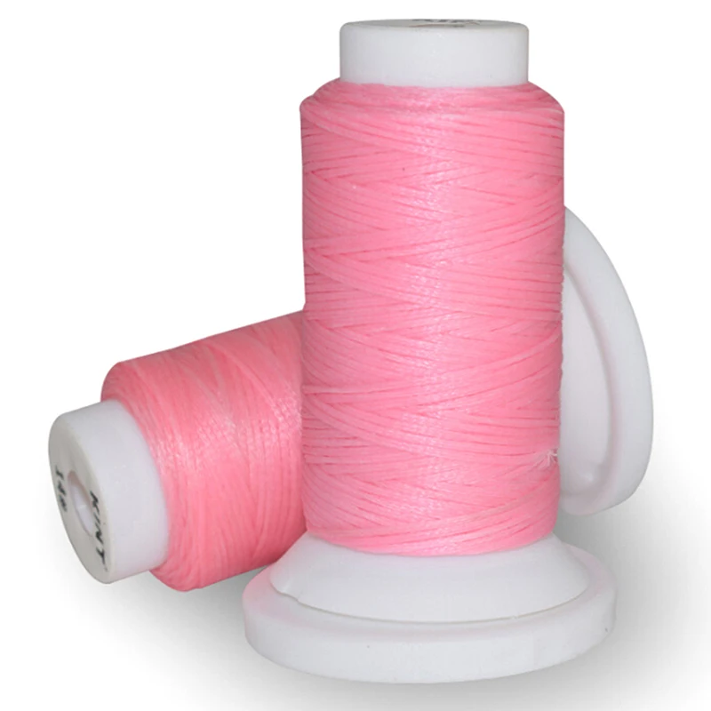 pink 0,8 мм 50 м DIY инструмент для рукоделия ручная вощеная нить полиэфирный шнур швейная машина прострочка для кожаного ремесла - Цвет: pink