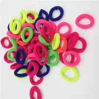 200 pcspack candy colour basic rubber band children elastic hair band kids girls hair rope accessories scrunchies