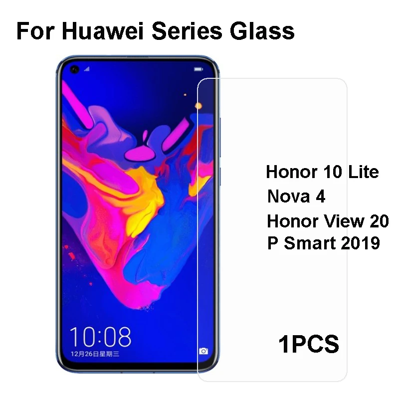 Закаленное стекло для Huawei P Smart 2019 защитная пленка Honor View 20 10 Lite Nova 4 Защитная экрана