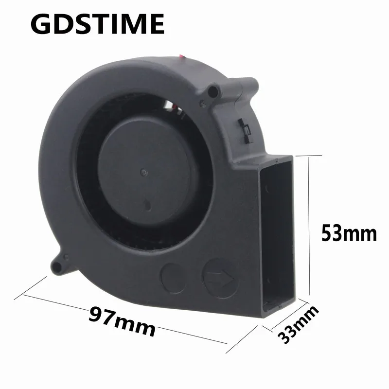 Двойной шариковый подшипник Gdstime 5 шт. постоянный ток 24 в 97 мм x 33 вентилятор