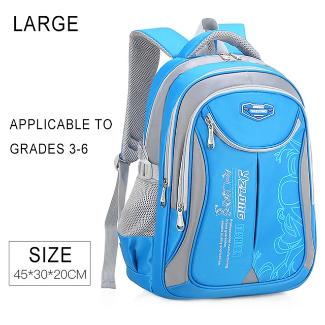 Light blue-large Новая ортопедическая детская школьная сумка, сумки для подростков, школьный рюкзак для девочек, школьная Водонепроницаемая Детская сумка, Mochila Sac A Dos - Цвет: Light blue-large