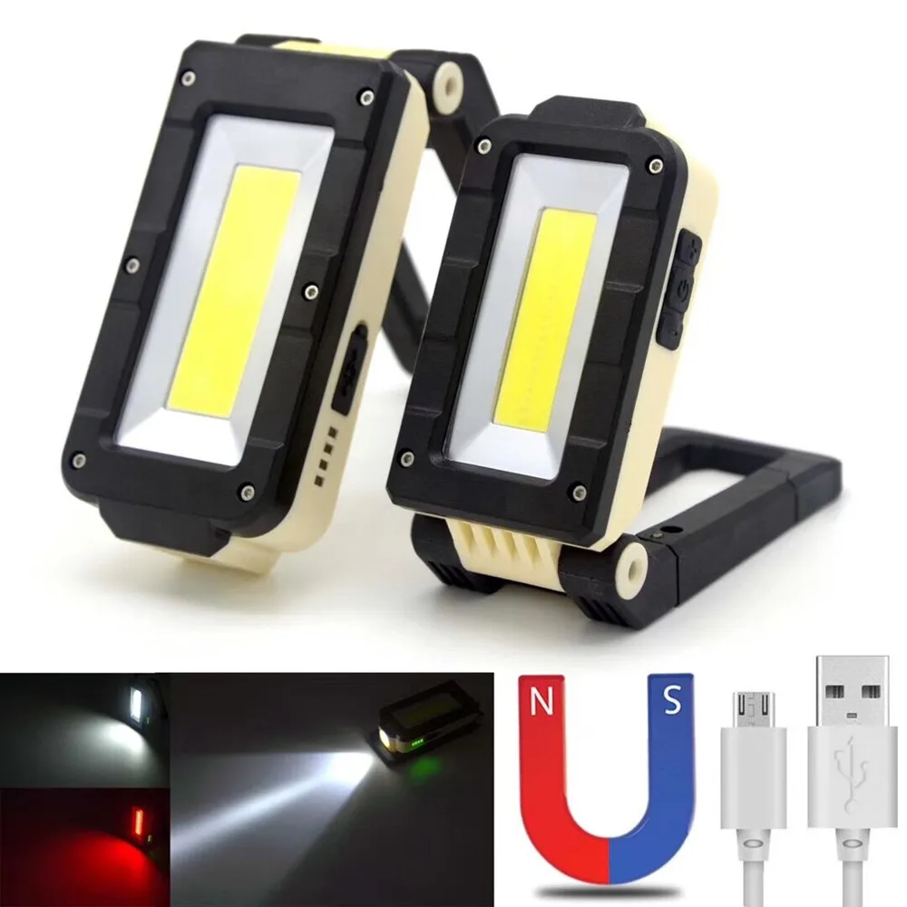 Портативный COB + XPE флэш-светильник фонарь USB Перезаряжаемый светодиодный рабочий