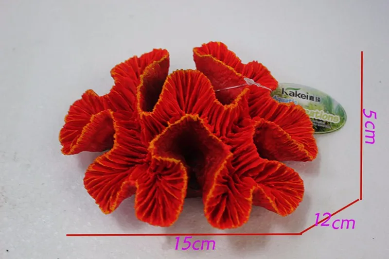 Новая мода Искусственный красный коралловый риф аквариум Смола украшения