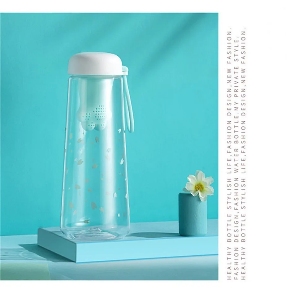 Cute Cat Foot Water Bottles Filter New Designed Summer Outdoor Sports Water Bottle Portable Girls Women Drinking Bottle - Цвет: Green
