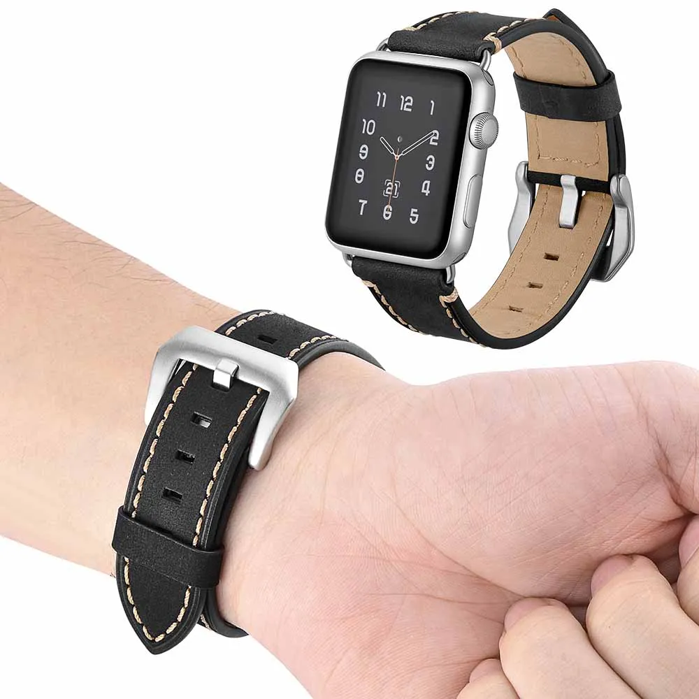 Ремешок для часов ZLIMSN 38 мм и 42 дизайнерский браслет Apple Watch аксессуары