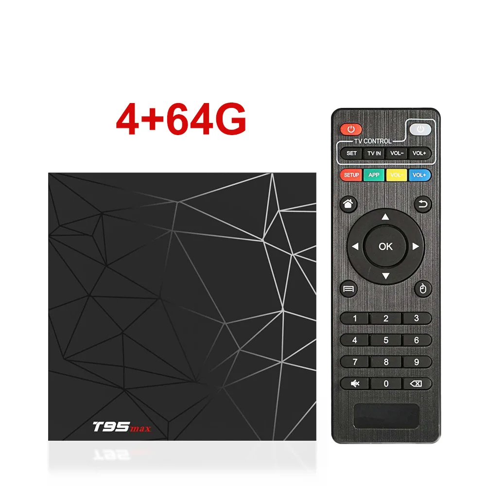 T95MAX-4-64 T95Max умные телевизоры коробка Android 9,0 поддержка ТВ-коробок 6 к 4GB32GB Wi Fi 2,4 г H6 4 ядра Cortex-A53 Декодер каналов кабельного телевидения T95 max Media Player - Цвет: T95MAX-4-64