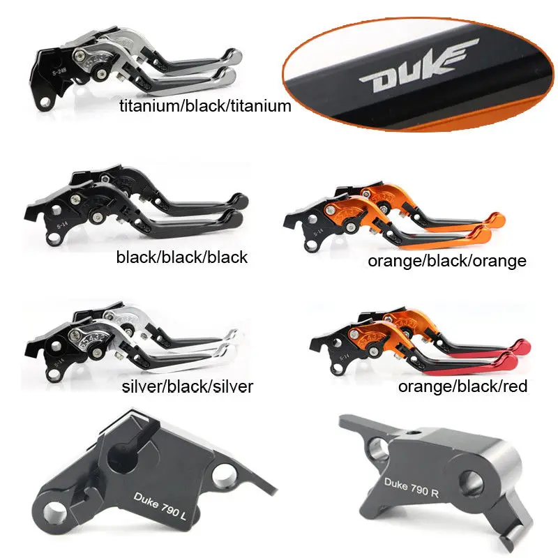 Aluminum Motorcycle Adjustable Brake lever Foldable Extendable Clutch Lever For KTM 790 DUKE 2018 UP With Logo | Автомобили и