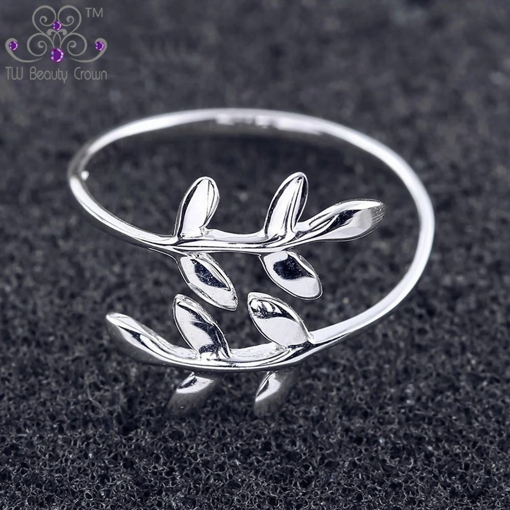 Женское кольцо с листьями и деревьями из серебра 925 пробы | Украшения аксессуары