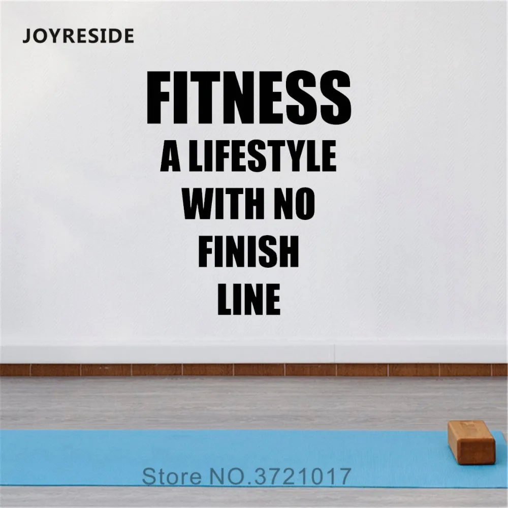 Joystay фитнес стиль жизни без финишной линии наклейки спортивные виниловые для
