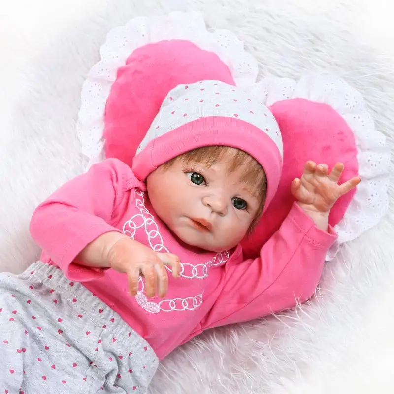 Ручная работа Bebe Кукла Новорожденный 57 см boneca девочка жива Реалистичная мягкая