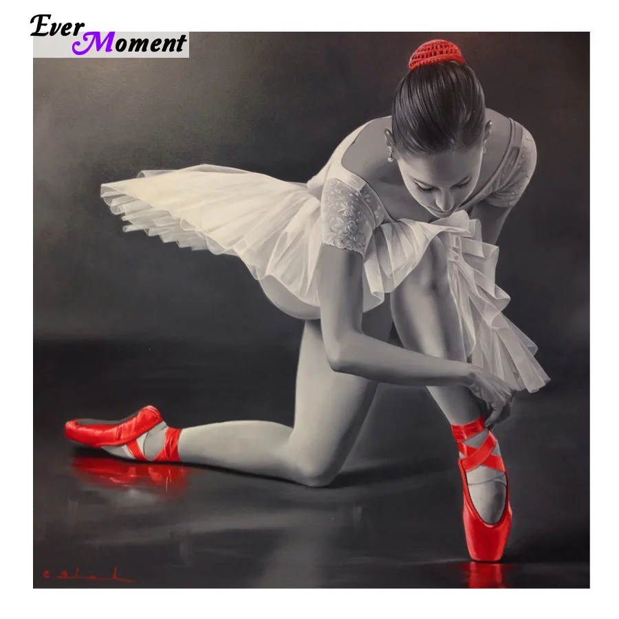 

DIY 5D Diamond Mosaic Ballet Red Shoes Handmade Diamond Painting Cross Stitch Kits Diamond Embroidery Pattern ASF575