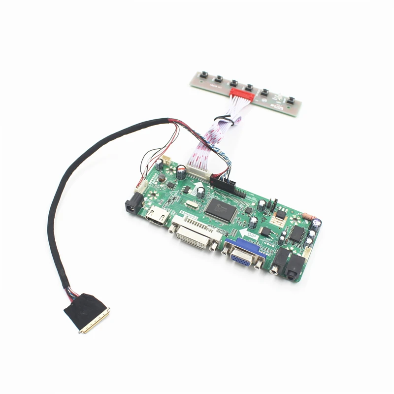 

M.NT68676.2A VGA DVI HDMI-compatible LCD Controller Board Kit for LP156WF4-TLQ2 1366X768 LED LCD DIY raspberry pi easy diy