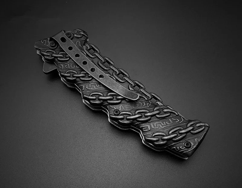 Открытый тактический складной нож персонализированный нож s 3D цепочка резной охотничий походный карманный нож спасательный нож edc