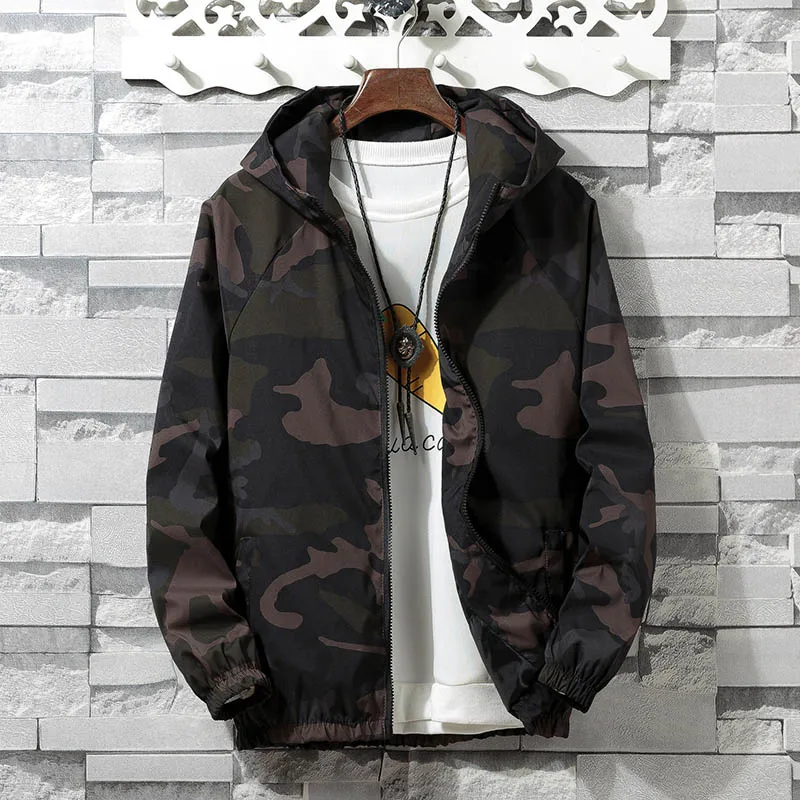 Куртка мужская камуфляжная с капюшоном осень 2019|Мужские куртки| |