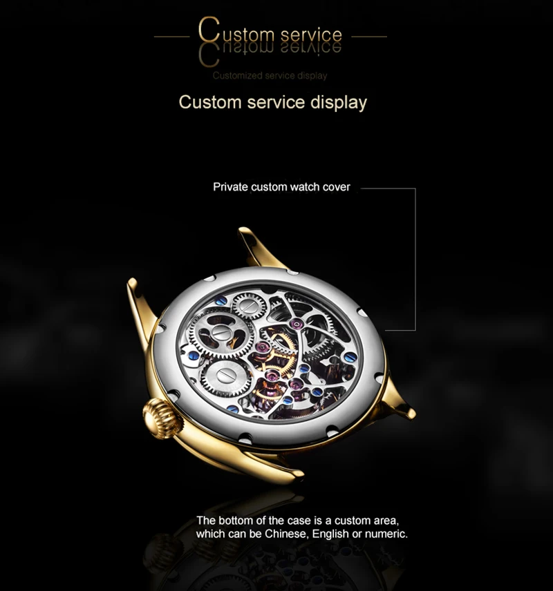 Золотые оригинальные настоящие Tourbillon Мужские механические часы светящиеся указатели мужские чайки Tourbillon часы Moonphase reloj dorado