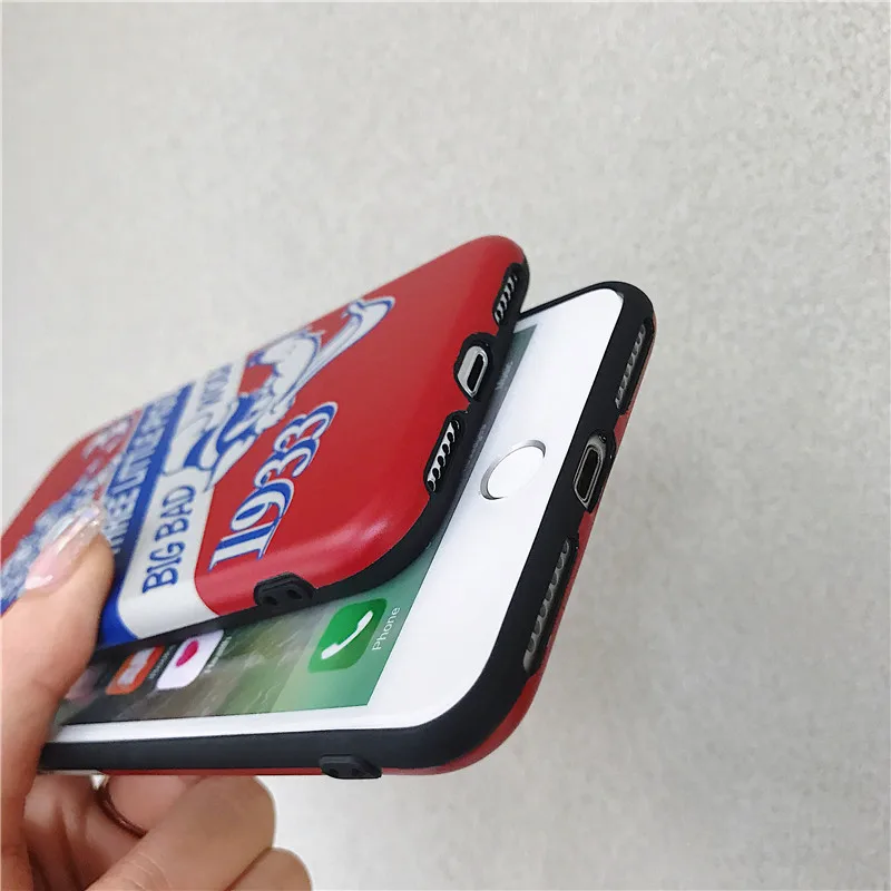 three little pigs timber wolf red dull polish soft shell phone Case For Apple iphone 6 6s 7 8 Plus X XS XR MAX |