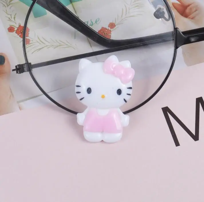 pink Новое поступление 20*28 мм смола кошка плоская спина, кабошон Декор Детские diy аксессуары для волос - Цвет: pink