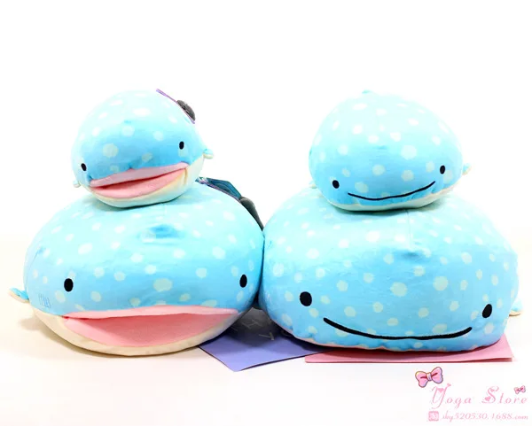 Плюшевые игрушки Kawaii San x с рисунком синего Кита кукла милый морской в виде