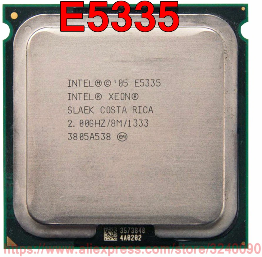 Оригинальный процессор Intel Xeon E5335, 2,00 ГГц/8 м/1333 МГц, четырехъядерный, разъем 771, бесплатная доставка, быстрая доставка
