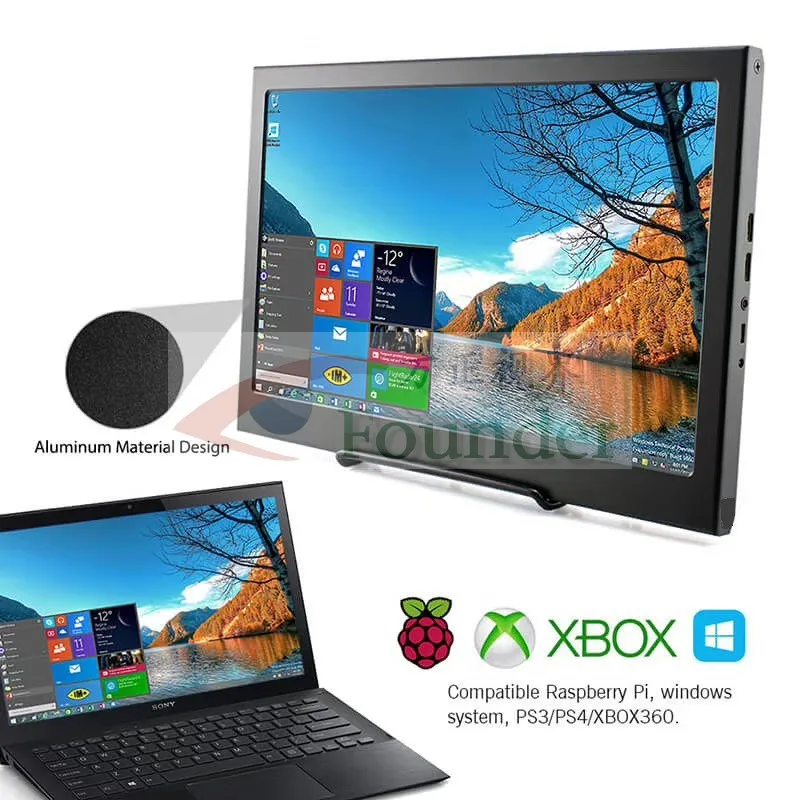 Портативный игровой экран 13 3 дюйма HDMI IPS для Ps4 WiiU Xbox 360 1080P компьютера ноутбука
