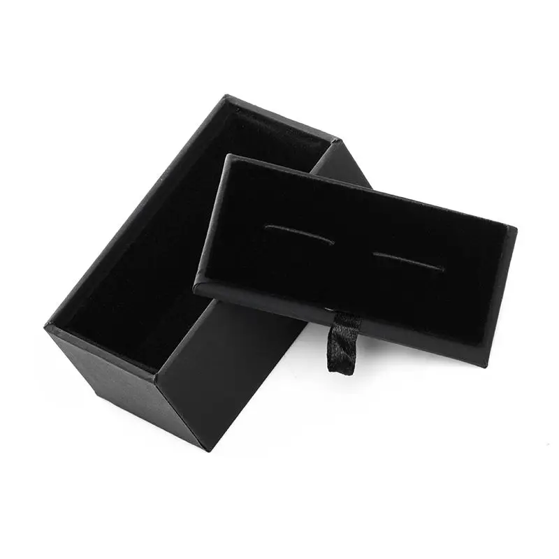 inner black Красный запонки Показать случай как продажи комплект запонок Подарочные коробочки для мужчин модные ювелирные изделия упаковка и дисплей - Цвет: inner black