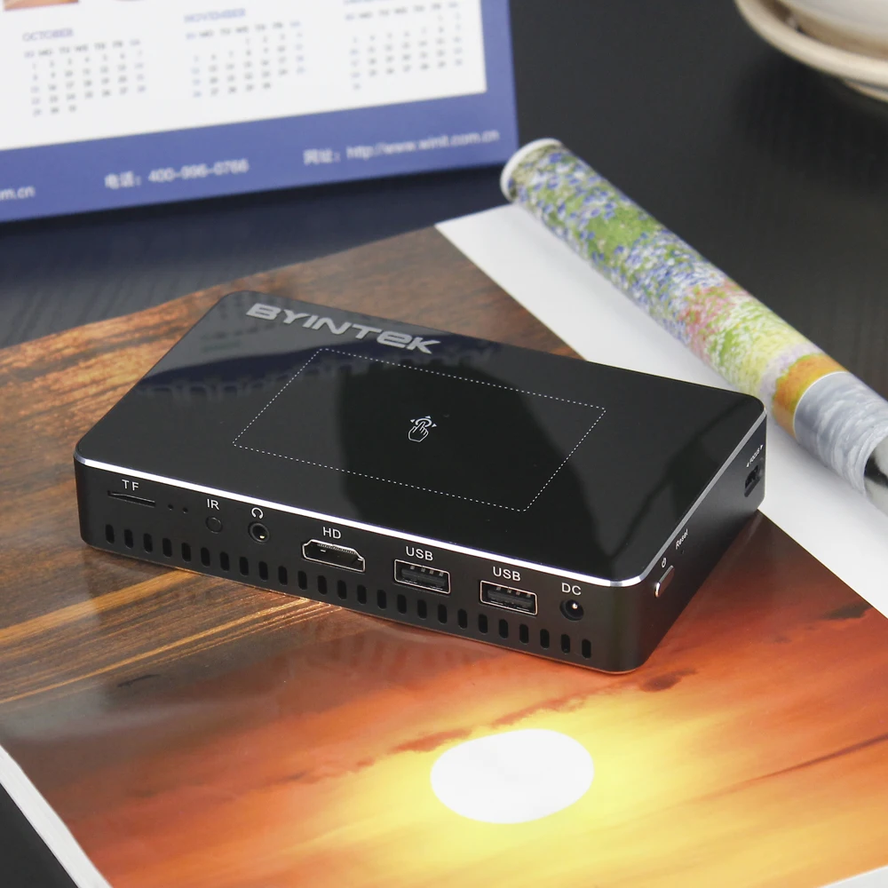 BYINTEK НЛО T11 Портативный умный дом Театр карман ОС Android Wifi Mini светодиодный hd