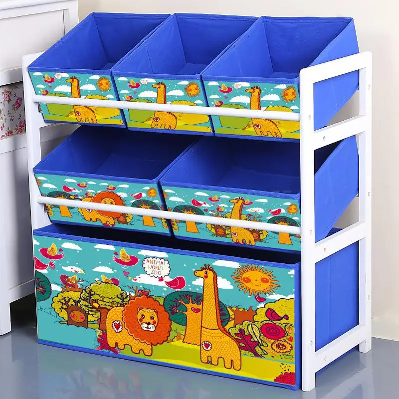 Solid wood toy rack storage rack toy box finishing child toy cabinet home toy storage artifact - Цвет: VIP 20
