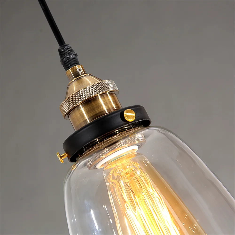 Прозрачный стеклянный абажур подвесные светильники промышленные осветительные