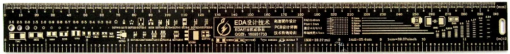 10 шт. многофункциональная линейка электронщика EDA измерительный инструмент 30 см 12 дюймов