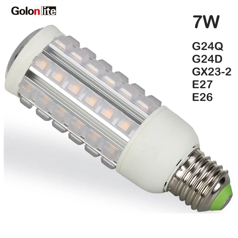 Golonlite светодиодный светильник g24 4 контактный 5 Вт 7 9 11 G24q G24d ПЛК лампа 360 градусов 100