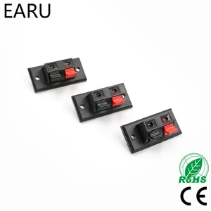 2017 Горячие 5 шт. 2 разъем позиции клеммы Push in Jack пружинная нагрузка аудио колонки клеммы штепсельное гнездо светодиодный тестер старения