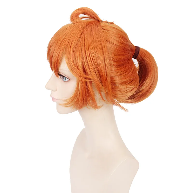 Парик для косплея аниме хагуки YOU короткий оранжевый из синтетических волос