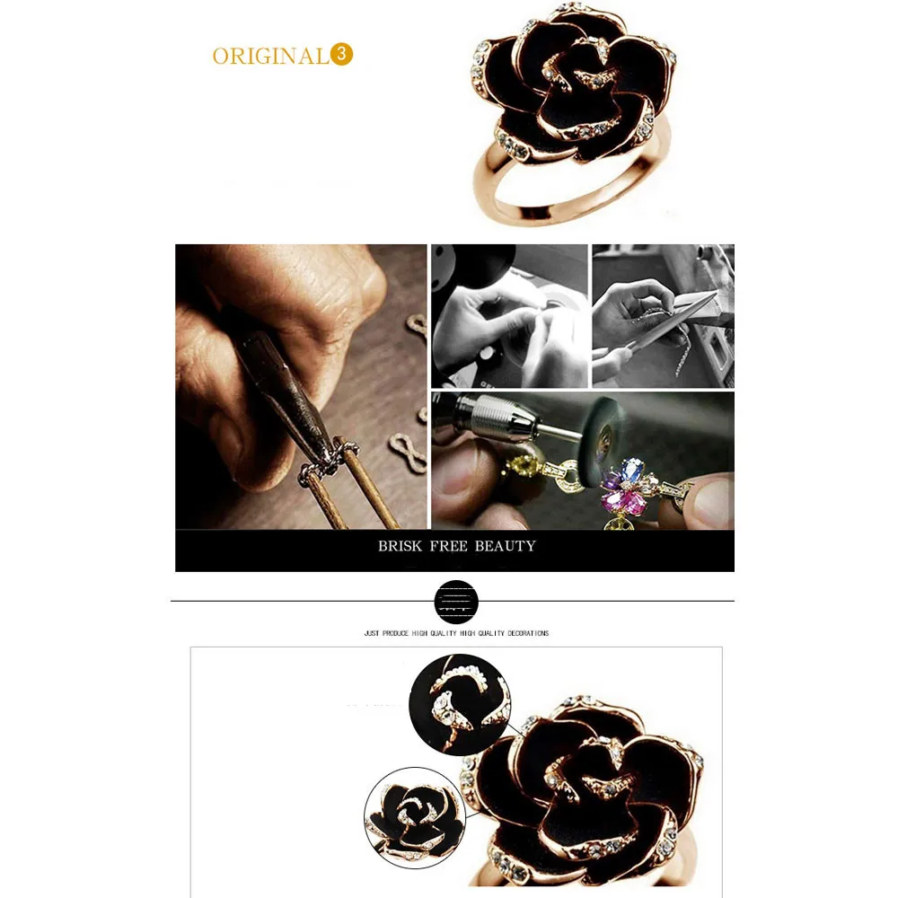 OTOKY 1 шт. женское Ювелирное кольцо с розовым цветком на палец для подарка для любви Mar23